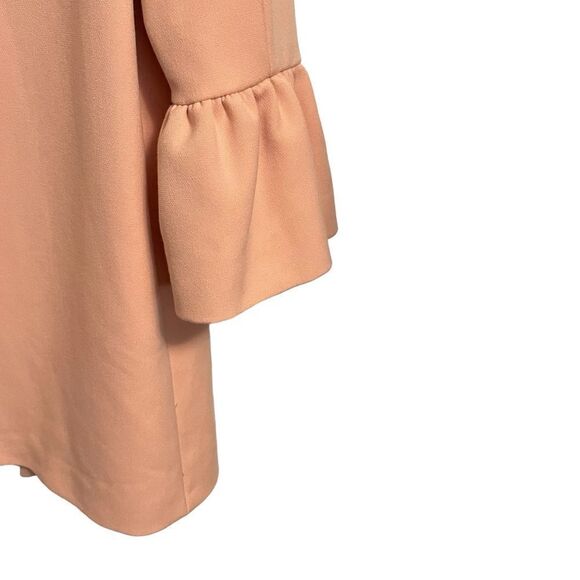 Zara Pink Open Front Ruffle Sleeve Occasion Coat Size MED - Picture 6 of 8
